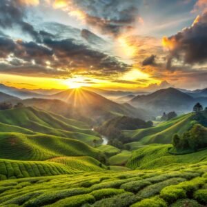 cameron-highlands-malaysia-sunrise-green-tea-farm-mountain-dramatic-moving-cloud-nature-landscape-sunshine-morning