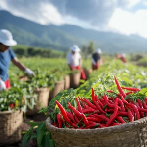 workers-harvesting-red-chili-peppers-lush-agricultural-field (1)